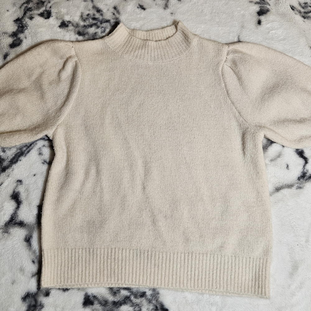 Cream Puff Sleeve Women's Sweater - Picture 2 of 6